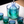 Load image into Gallery viewer, Peacock Blue Coral Sea Sake Glass Carafe Set
