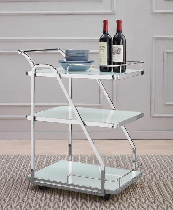 "Neat" Black Gold Luxury Rectangular Wine Food Trolley